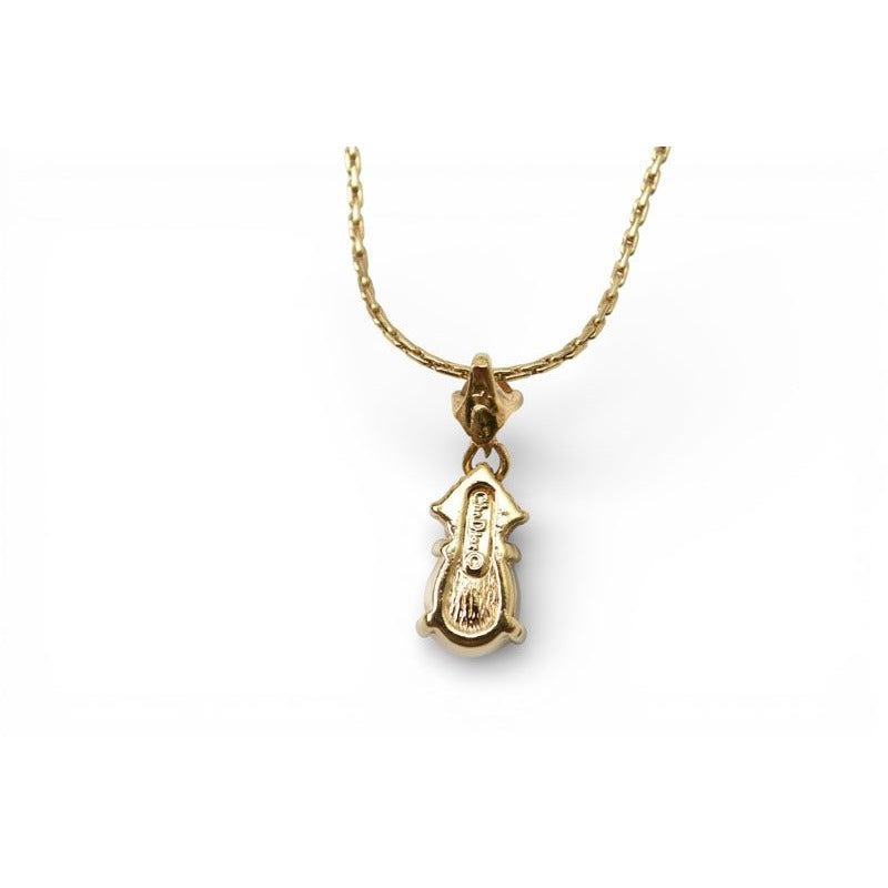 Dior Christian Necklace Vintage Teardrop Rhinestone Gold — view 5