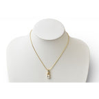 Dior Christian Necklace Vintage Teardrop Rhinestone Gold — view 6