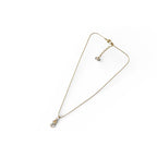 Dior Christian Necklace Vintage Teardrop Rhinestone Gold — view 7