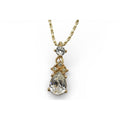 Dior Christian Necklace Vintage Teardrop Rhinestone Gold