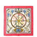 Hermes Scarf Carre 90 Pink White Vive le Vent