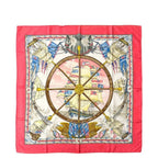 Hermes Scarf Carre 90 Pink White Vive le Vent