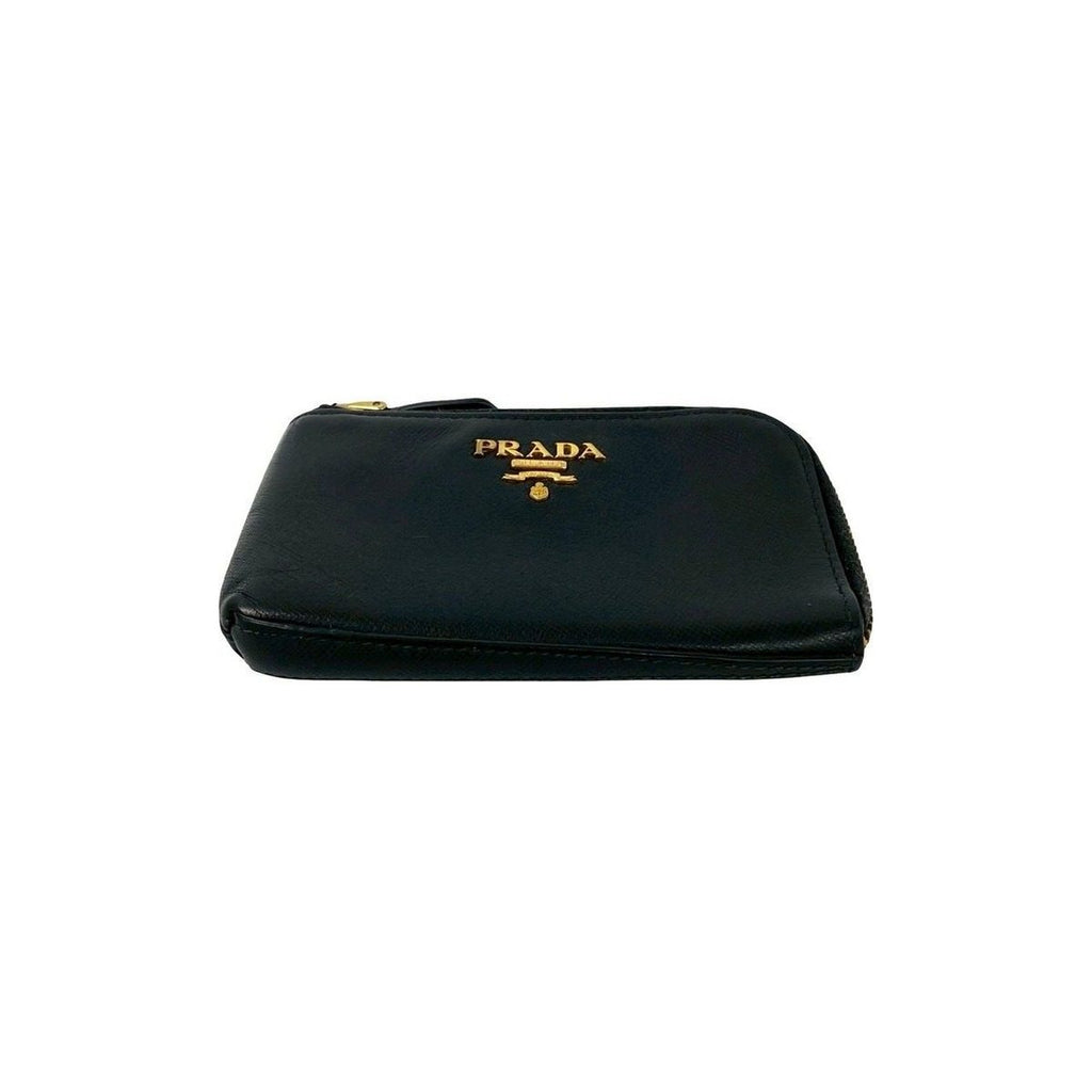 Prada Logo Leather Coin Purse Key Ring Key Chain L — view 6