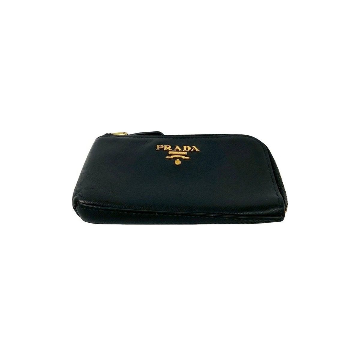 Prada Logo Leather Coin Purse Key Ring Key Chain L — view 6