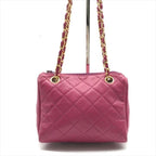 Chanel CC Logo Quilted Mini Chain Shoulder Bag Pink
