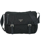 Prada Nylon Shoulder Bag Pochette Black