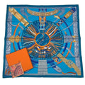 Hermes Scarf Silk Carre 90 Ceintures Et Liens Belt And Strap Blue Box