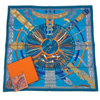 Hermes Scarf Silk Carre 90 Ceintures Et Liens Belt And Strap Blue Box