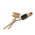 Chanel Bangle Bracelet Lipstick Rhinestone Red Multi