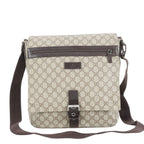 Gucci GG Supreme Leather Shoulder Bag Crossbody Messenger Brown