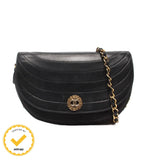 Chanel Chain Shoulder Bag Cover Gold Lambskin Half Moon