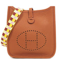 Hermes Evelyne Amazon TPM Halzan Silver Taurillon Maxi Quadrille Shoulder Bag