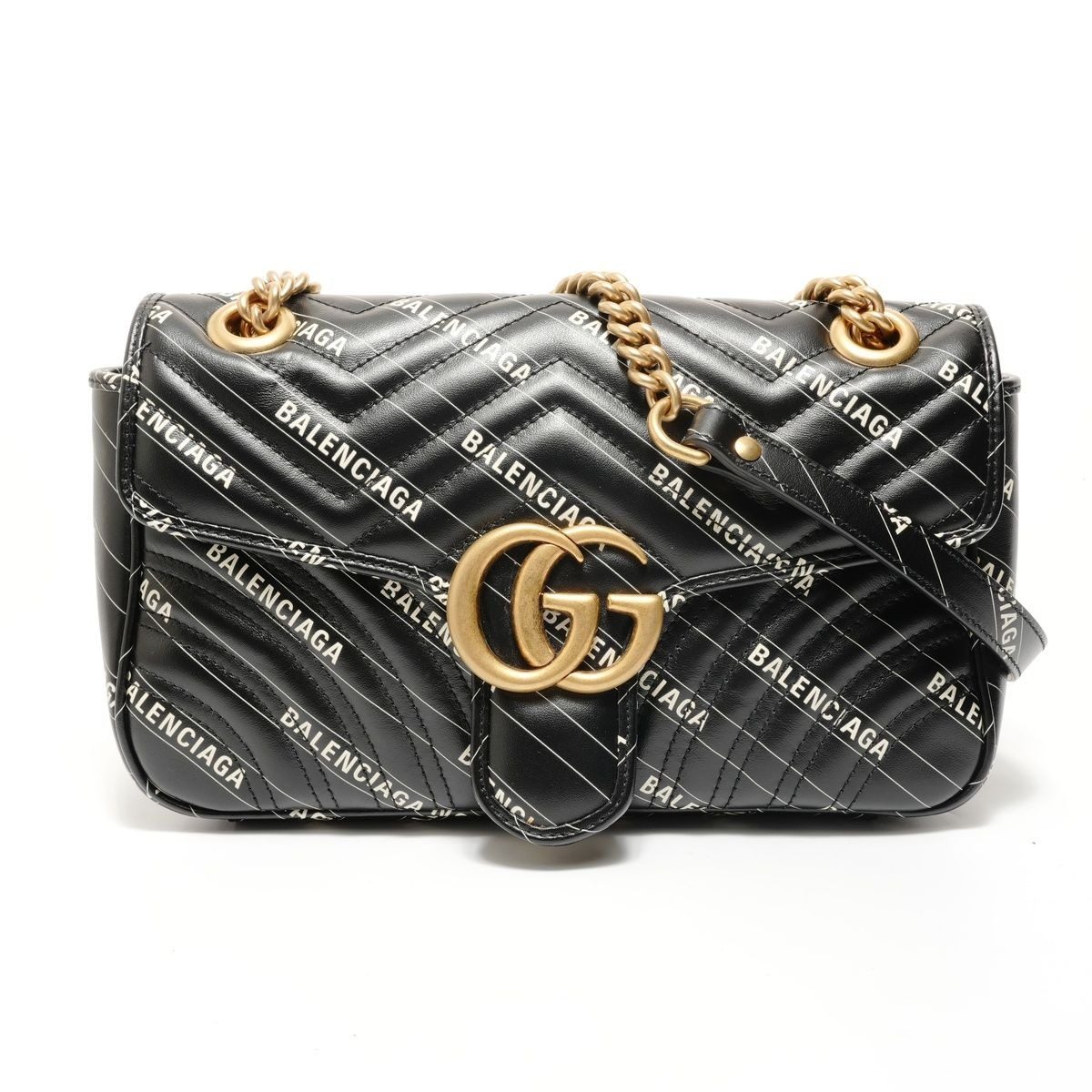 Gucci Shoulder Bag the Hacker GG Marmont Chain