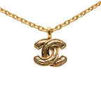 Chanel Coco Mark Quilted Gold Plated