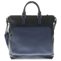 Gucci Cosmopolis Tote Black Blue Leather Silver