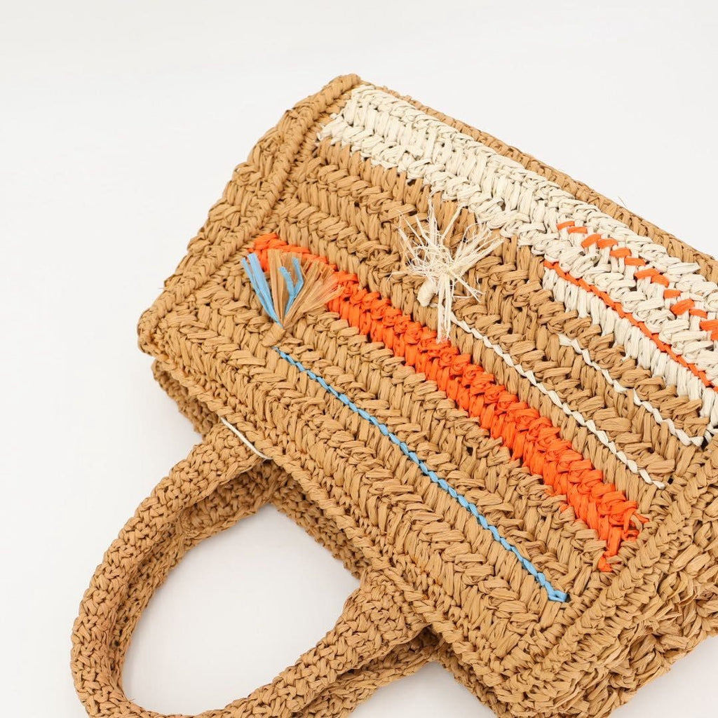 Prada Copy Raffia Basket Tote — view 3