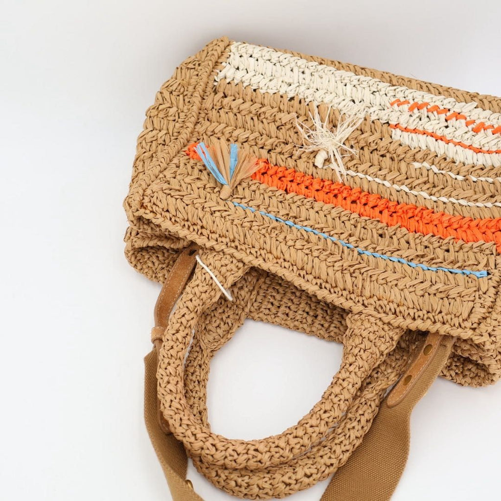 Prada Copy Raffia Basket Tote — view 8