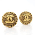 Chanel Earrings Vintage GP Coco Mark Round Diameter 3 cm