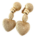 Dior Heart Motif Earrings Gold