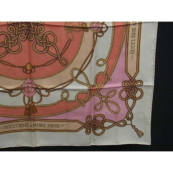 Gucci Large Scarf Multicolor Silk Slope Pattern New — view 3