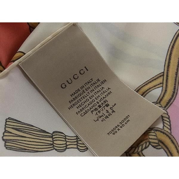Gucci Large Scarf Multicolor Silk Slope Pattern New — view 5