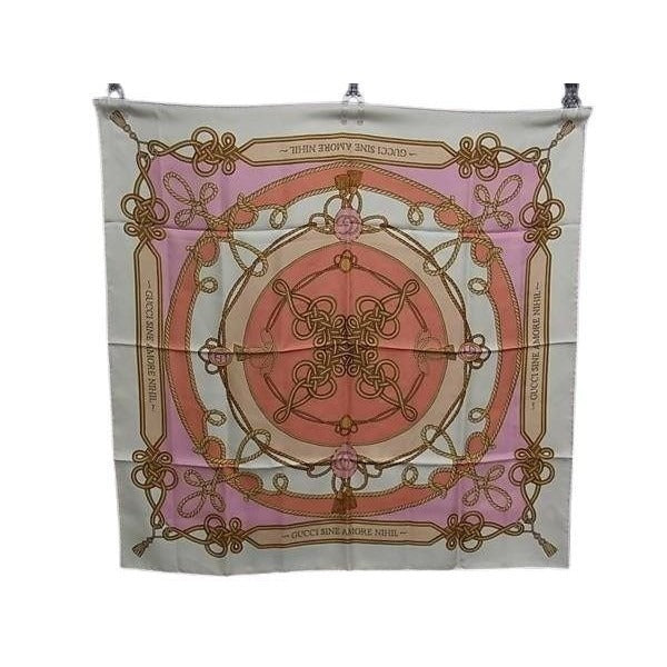 Gucci Large Scarf Multicolor Silk Slope Pattern New