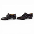Hermes Vintage Lace Up Leather Shoes Dark Brown 36.5 — view 3