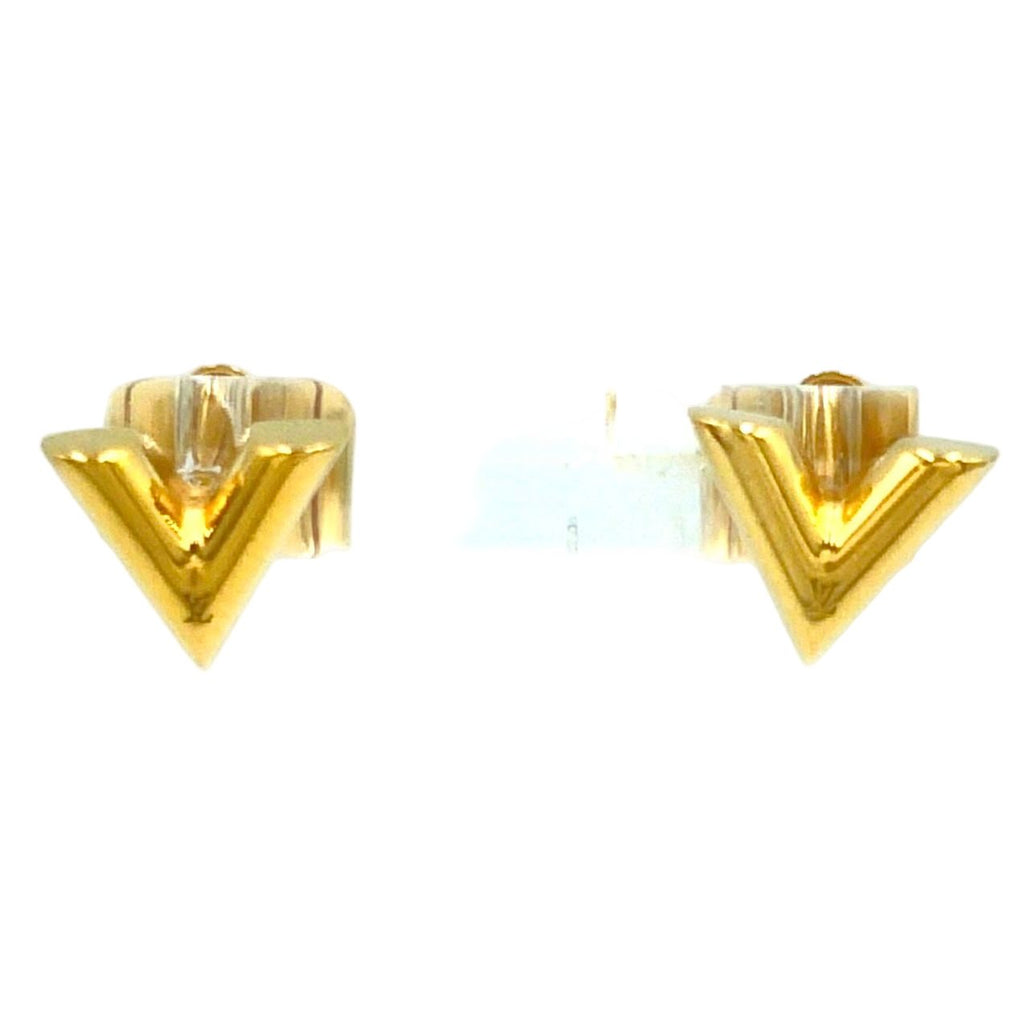 Louis Vuitton Studded Earrings Essential Gold Plated