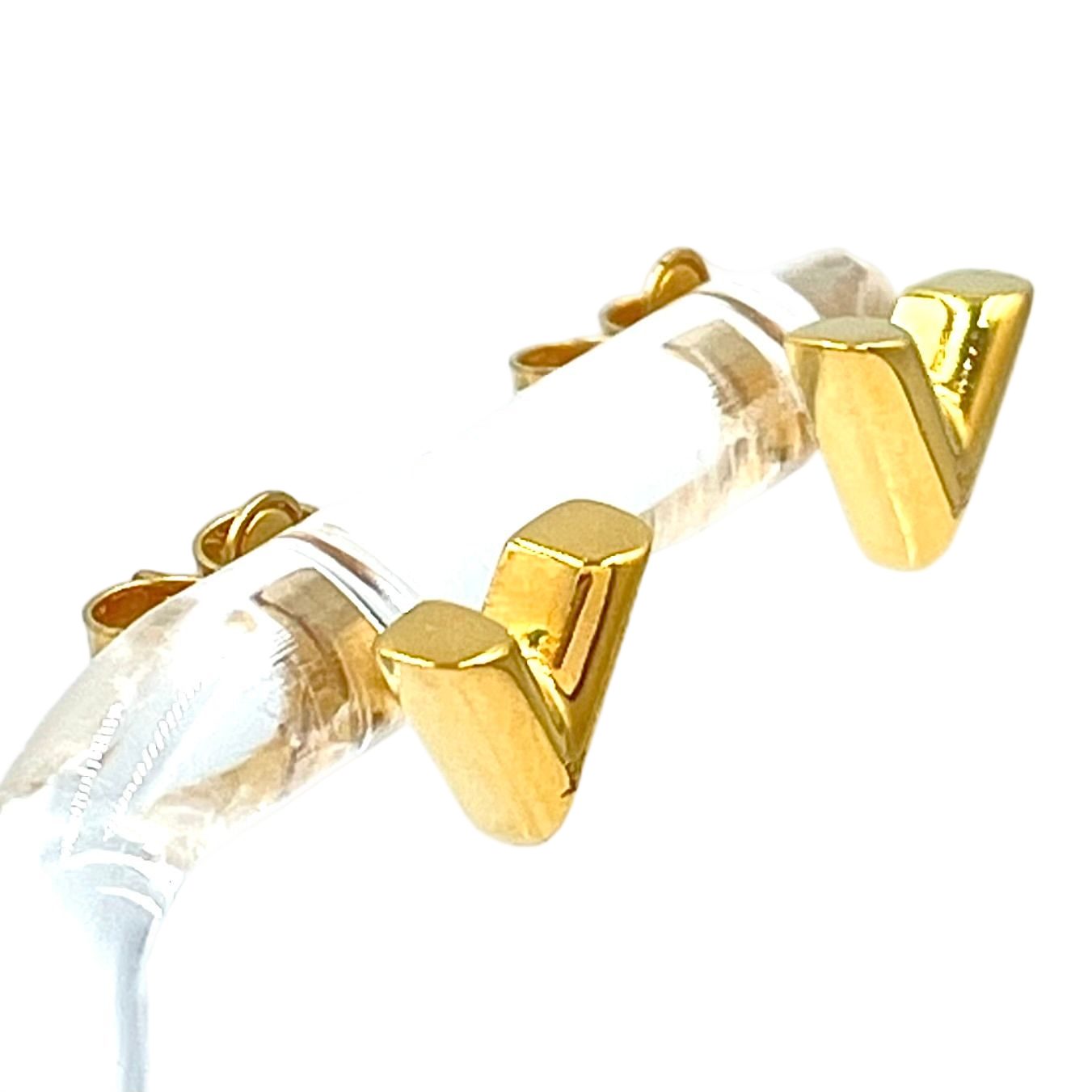 Louis Vuitton Studded Earrings Essential Gold Plated — view 2