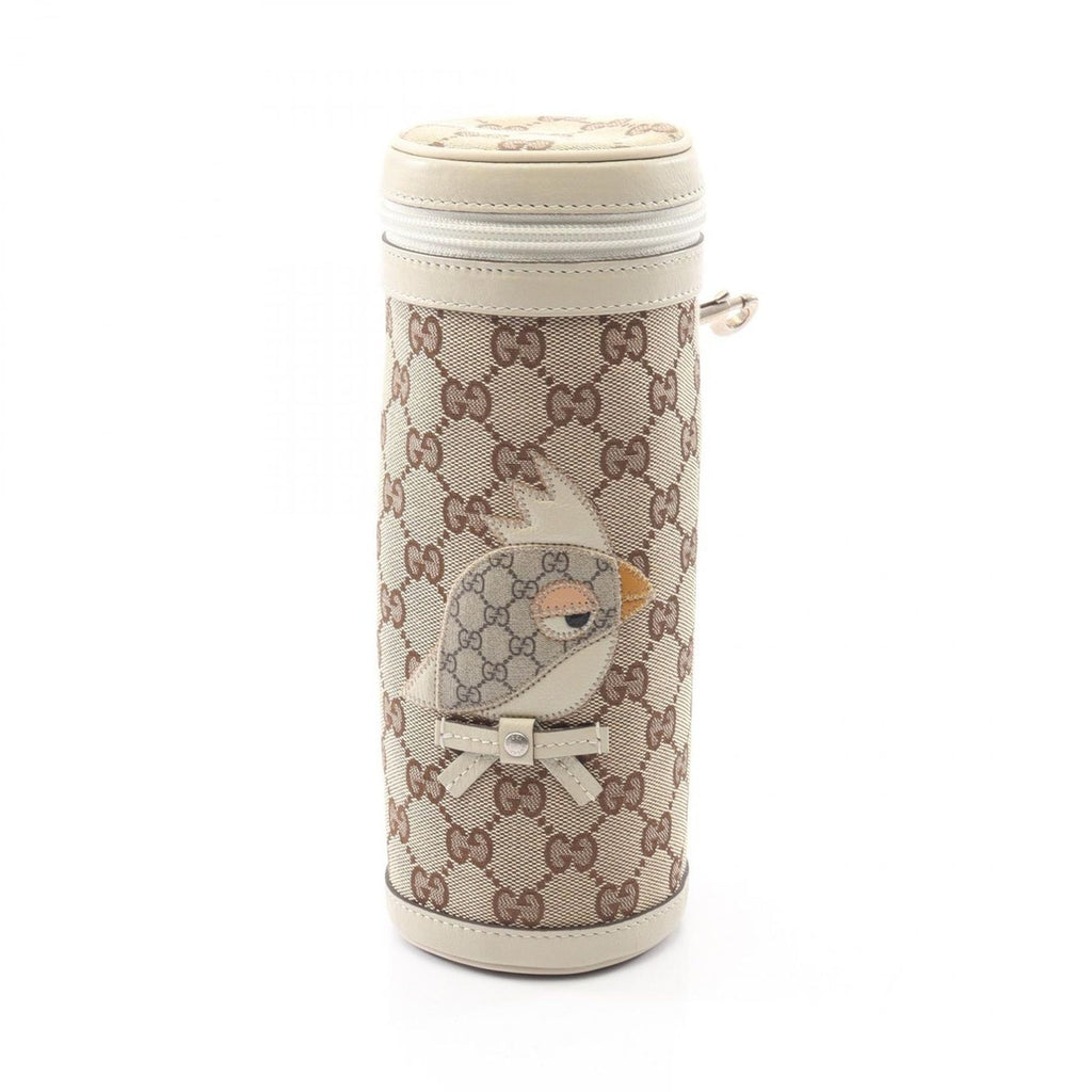 Gucci Children's GG Canvas Bottle Case Cover Shoulder Bag Beige White