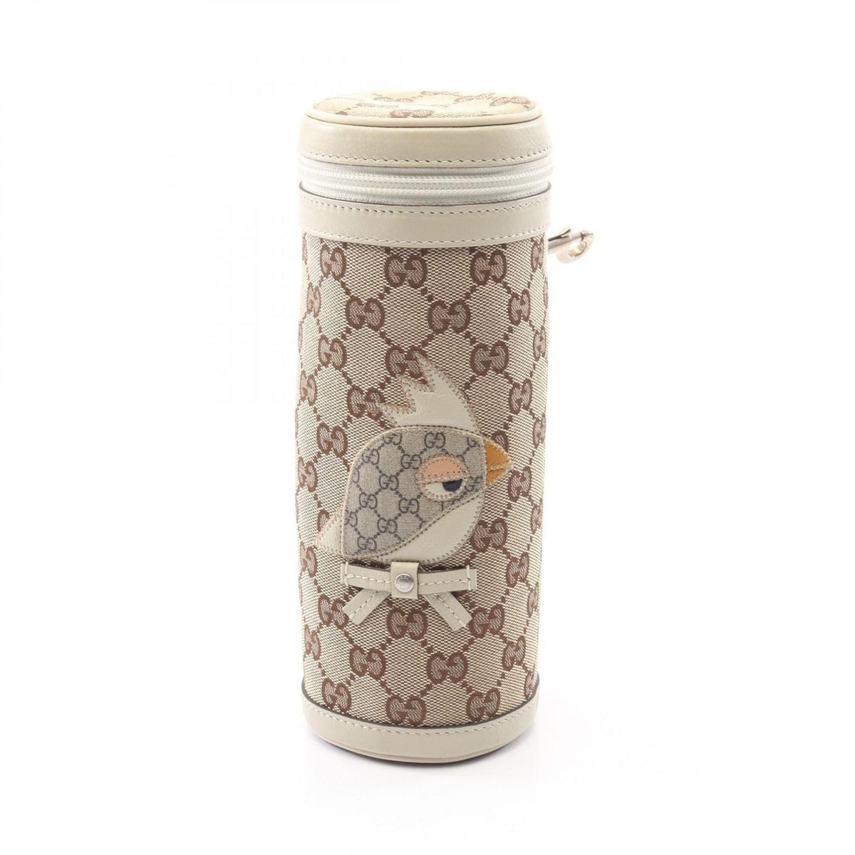 Gucci Children's GG Canvas Bottle Case Cover Shoulder Bag Beige White