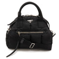 Prada Tessuto Bomba Tote 2-Way Shoulder Bag Nylon Leather Nero Black