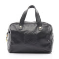 Loewe Tote Bag Anagram Black Leather Mini Boston