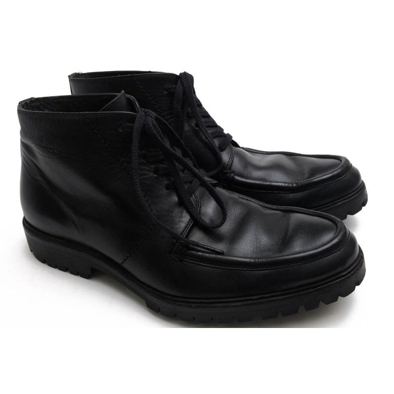 Gucci Work Boots Shoes Men Leather Black lug Sole Mackay Method — view 2