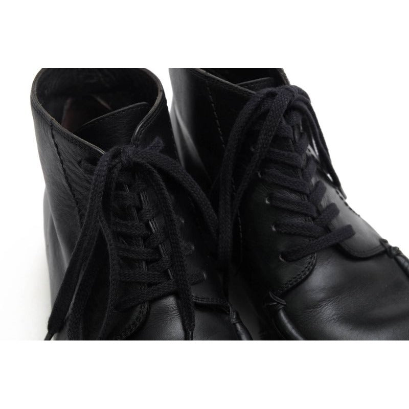 Gucci Work Boots Shoes Men Leather Black lug Sole Mackay Method — view 6