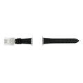 Hermes Simple Tour Kilim Black Silver Apple Watch Strap 42 mm