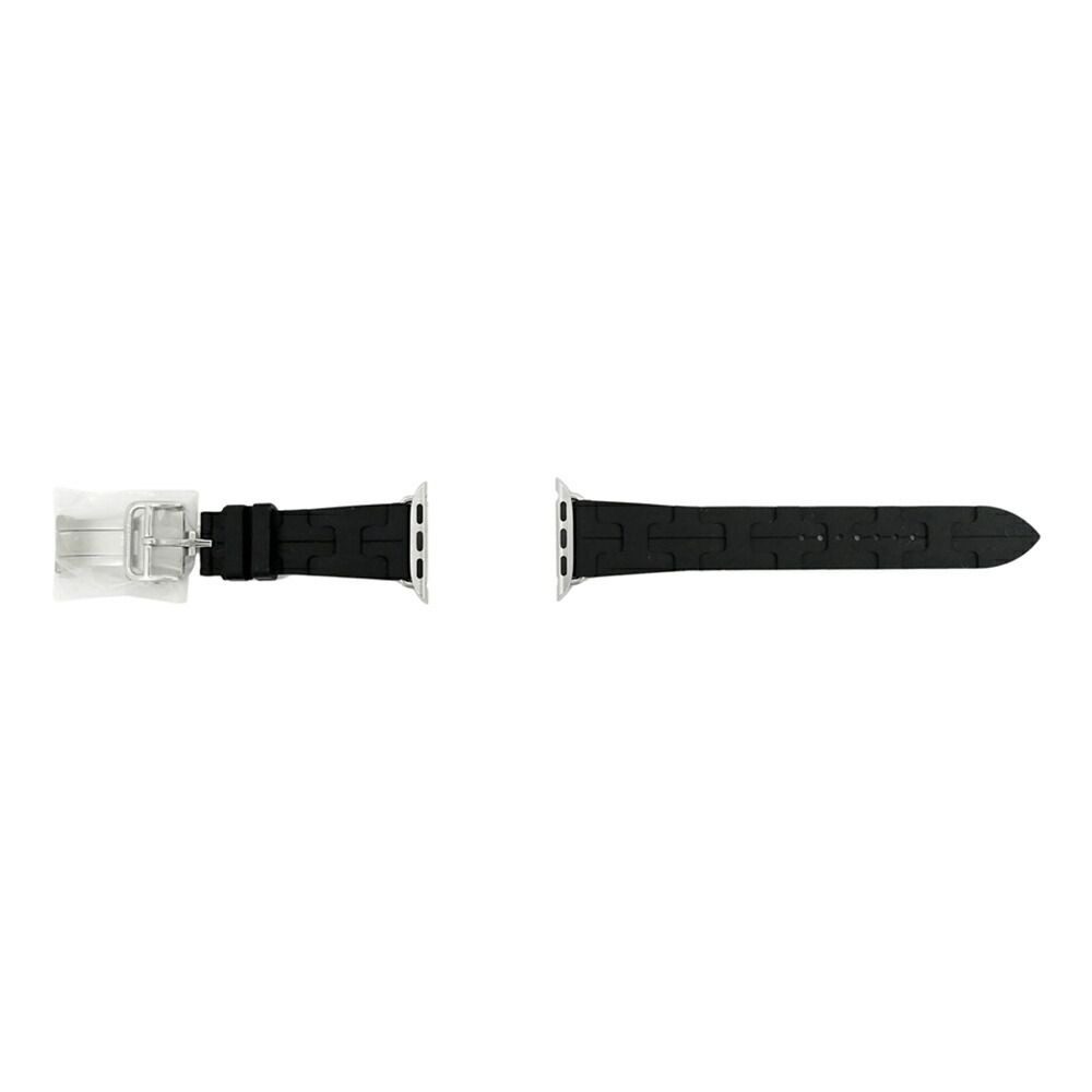 Hermes Simple Tour Kilim Black Silver Apple Watch Strap 42 mm