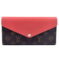 Louis Vuitton Portefeuille Marie Louron Leather Pink Brown Wallet Silver