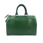 Louis Vuitton Speedy 25 Epi Borneo Green Leather Handbag Gold