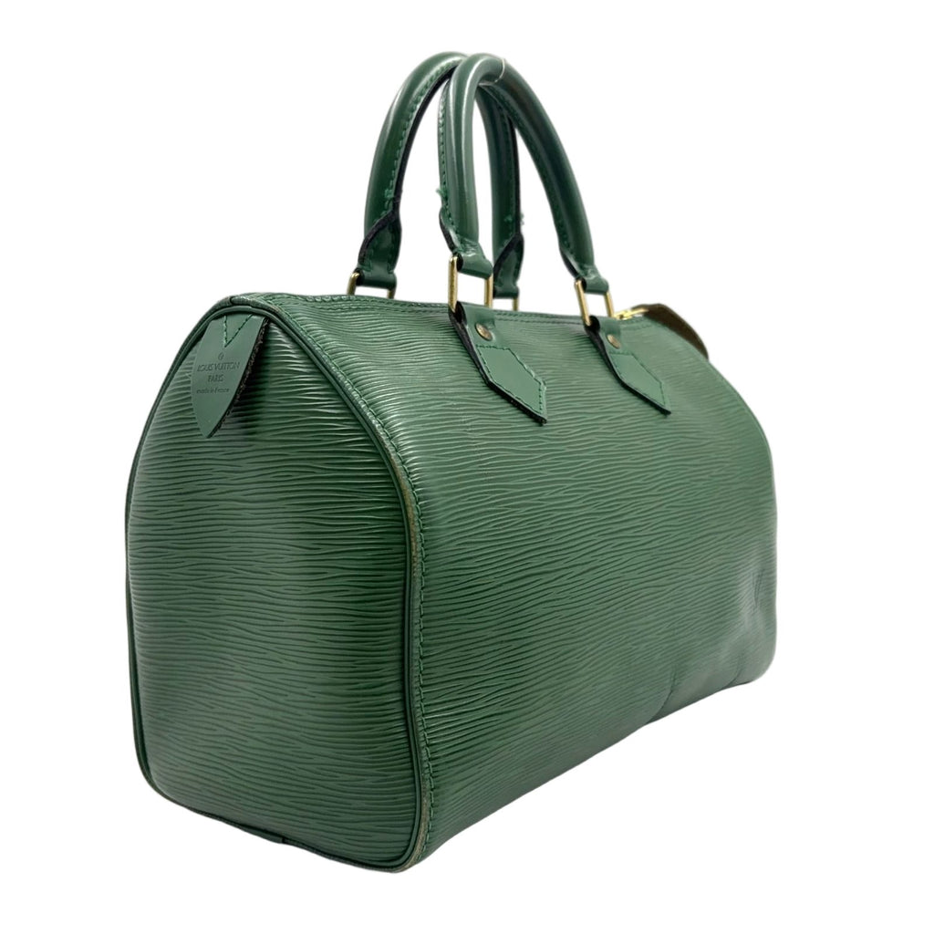 Louis Vuitton Speedy 25 Epi Borneo Green Leather Handbag Gold — view 2