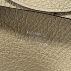 Hermes Bastia Beige Marfa Evercolor Silver Coin Case — view 8