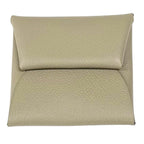Hermes Bastia Beige Marfa Evercolor Silver Coin Case
