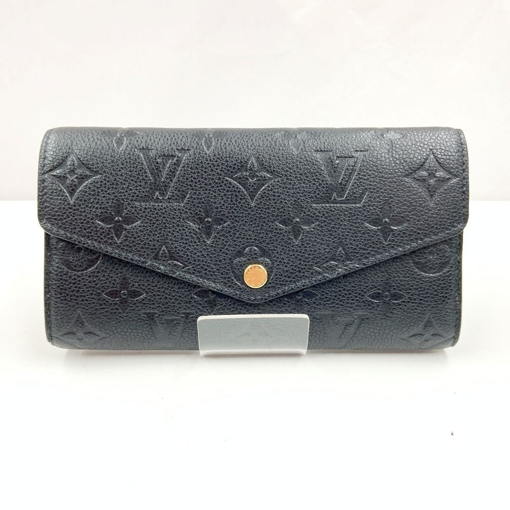 Louis Vuitton Empreinte Portefeuille Sarah Bifold Wallet Black