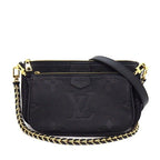 Louis Vuitton Shoulder Bag Multy Pochette Noir Black Monogram Empreinte Leather
