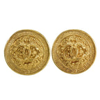 Chanel Earrings Coco Mark Metal Gold Plated Accessories 94 — view 2