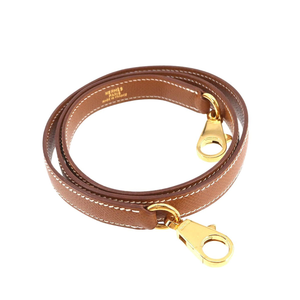 Hermes Kelly Bolide Shoulder Strap Epsom Gold Brown