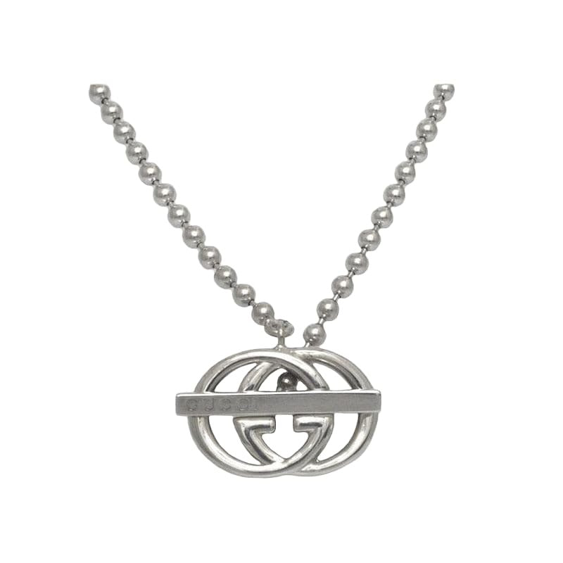 Gucci Ball Chain Necklace in Silver with Star Ring — view 2