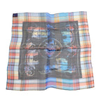 Hermes Carre 55 Scarf Madras Exlibris Bandana Silk Multicolor Accessory
