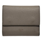 Celine Wallet Trifold Leather Small Gray Mini Compact