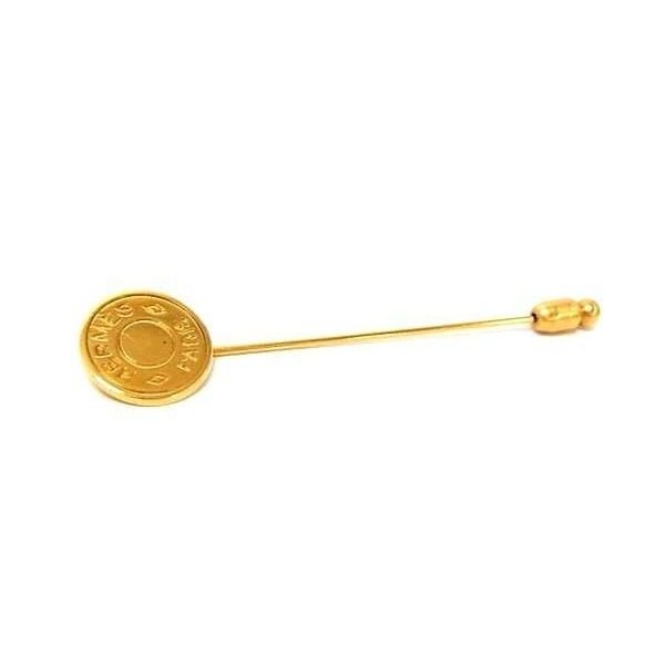 Hermes Brooch Series Gold Metal